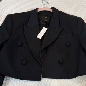 Banana Republic Black Cropped Blazer